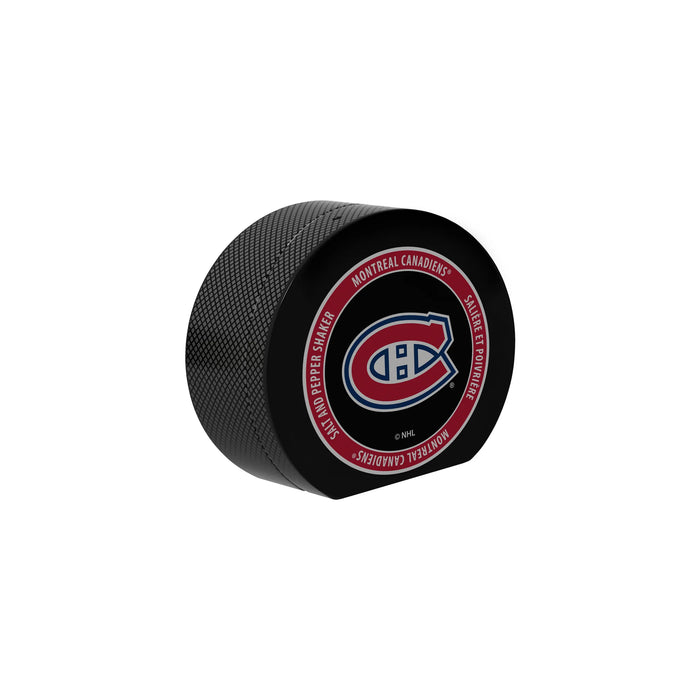 Montreal Canadiens NHL TSV Ceramic Hockey Puck Salt and Pepper Shaker Set