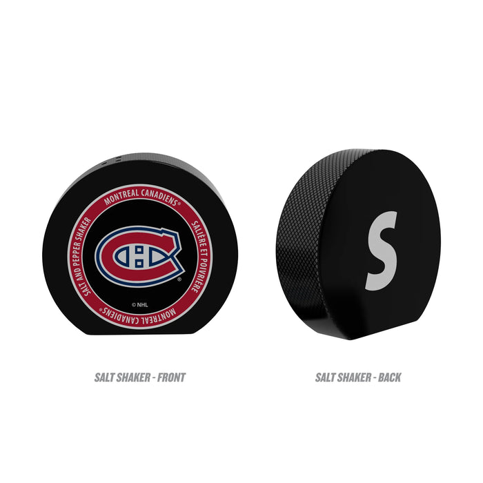 Montreal Canadiens NHL TSV Ceramic Hockey Puck Salt and Pepper Shaker Set