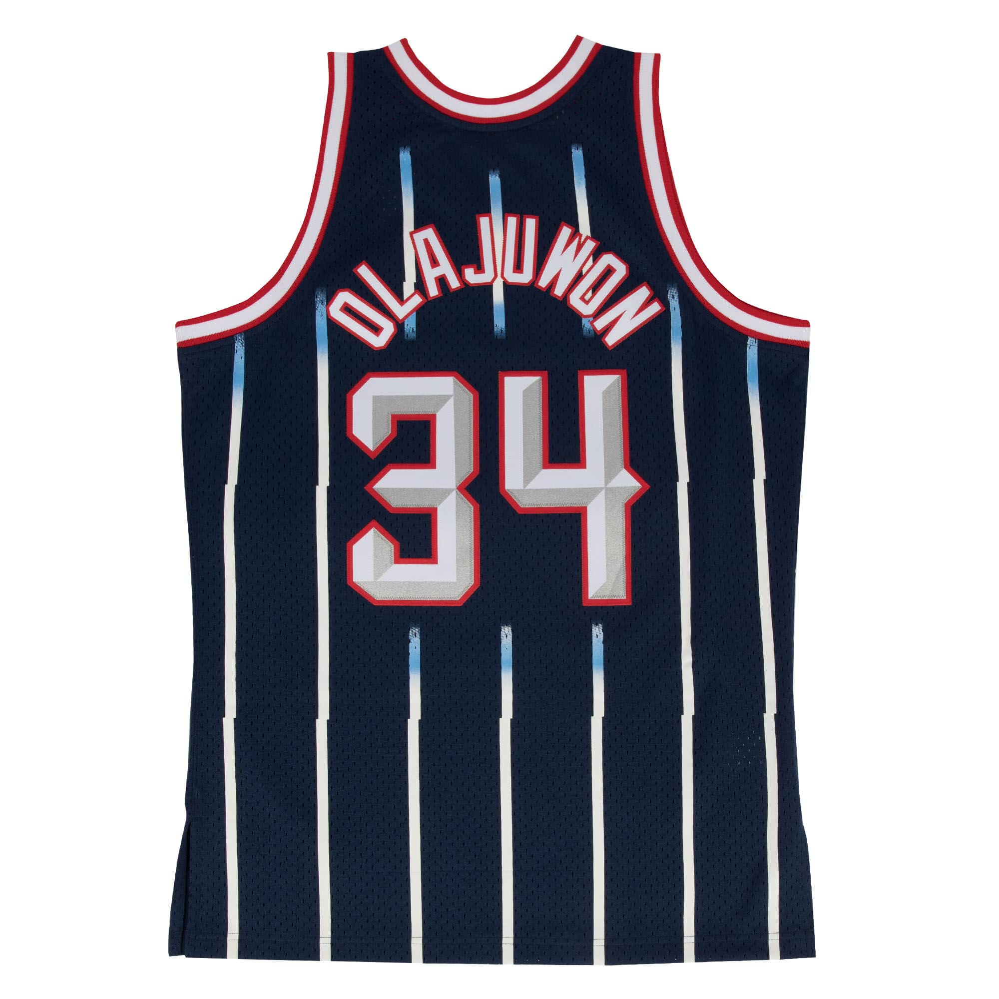 Hakeem Olajuwon Houston Rockets NBA Mitchell & Ness Men's Navy 1996-97 Hardwood Classics Swingman Jersey