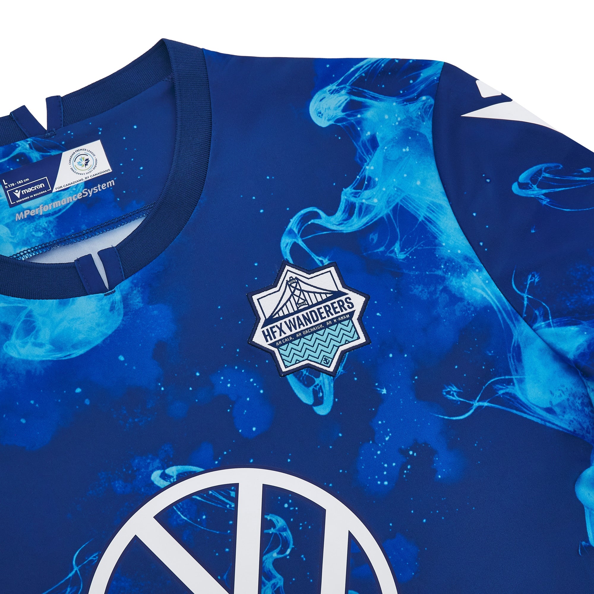 Maillot de match principal bleu marine 2025/26 pour homme Halifax Wanderers FC CPL Macron