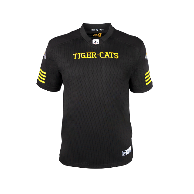 Hamilton Tiger Cats CFL New Era Men's Black Home Replica Jersey