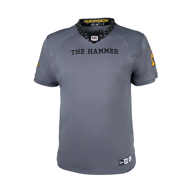 Hamilton Tiger Cats CFL New Era Men's Grey 3rd Replica Jersey