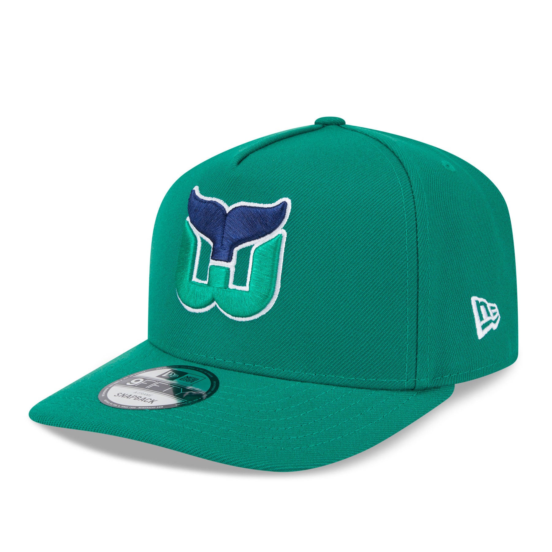 Casquette snapback A-Frame 9Fifty verte pour homme des Whalers de Hartford de la LNH de New Era