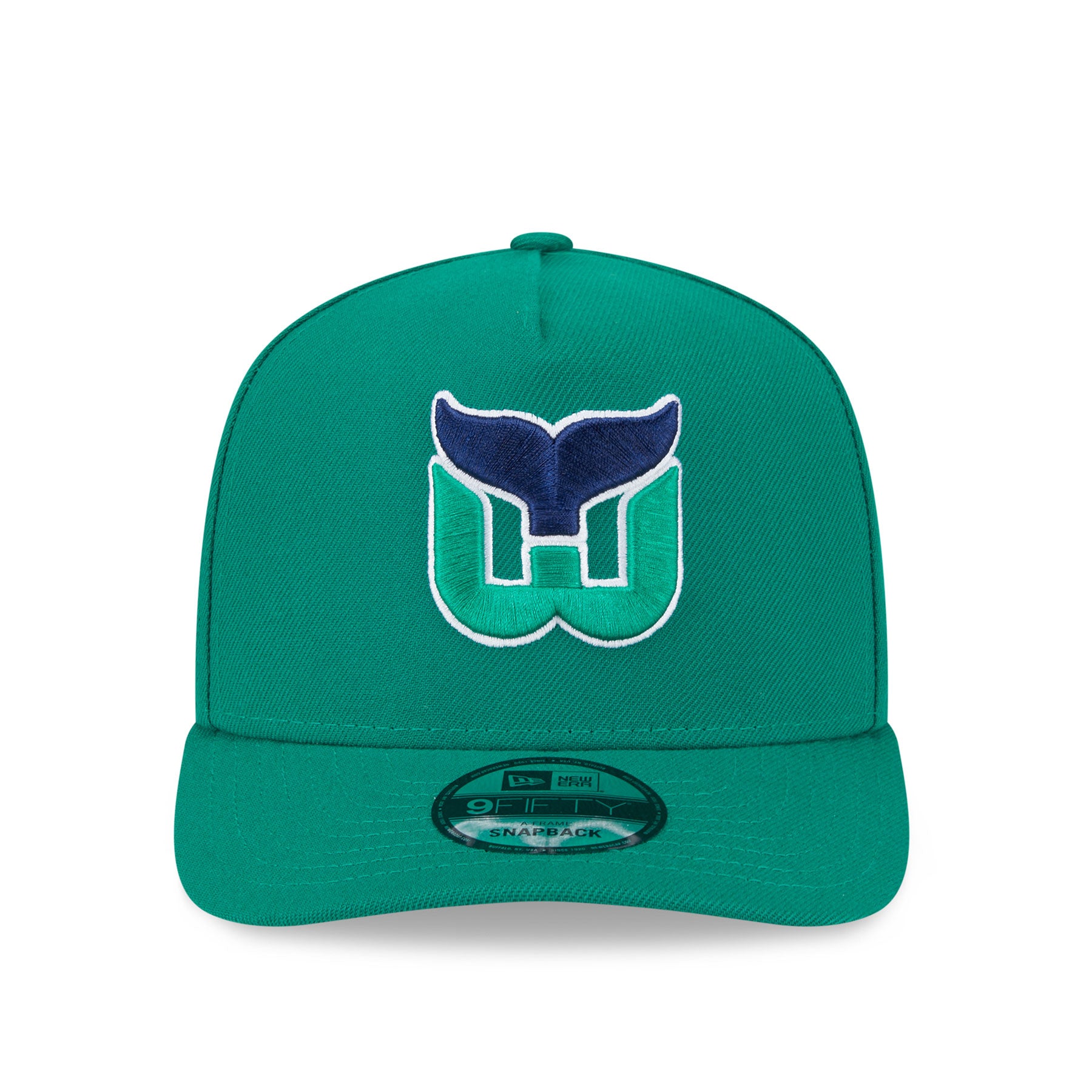 Casquette snapback A-Frame 9Fifty verte pour homme des Whalers de Hartford de la LNH de New Era