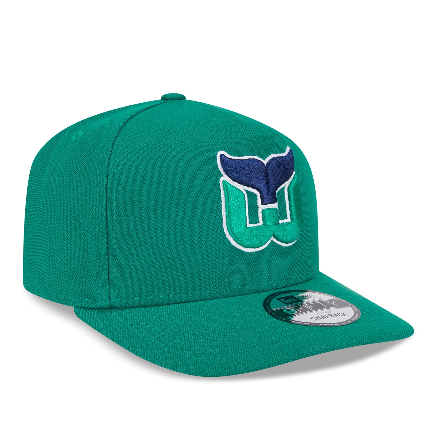 Casquette snapback A-Frame 9Fifty verte pour homme des Whalers de Hartford de la LNH de New Era