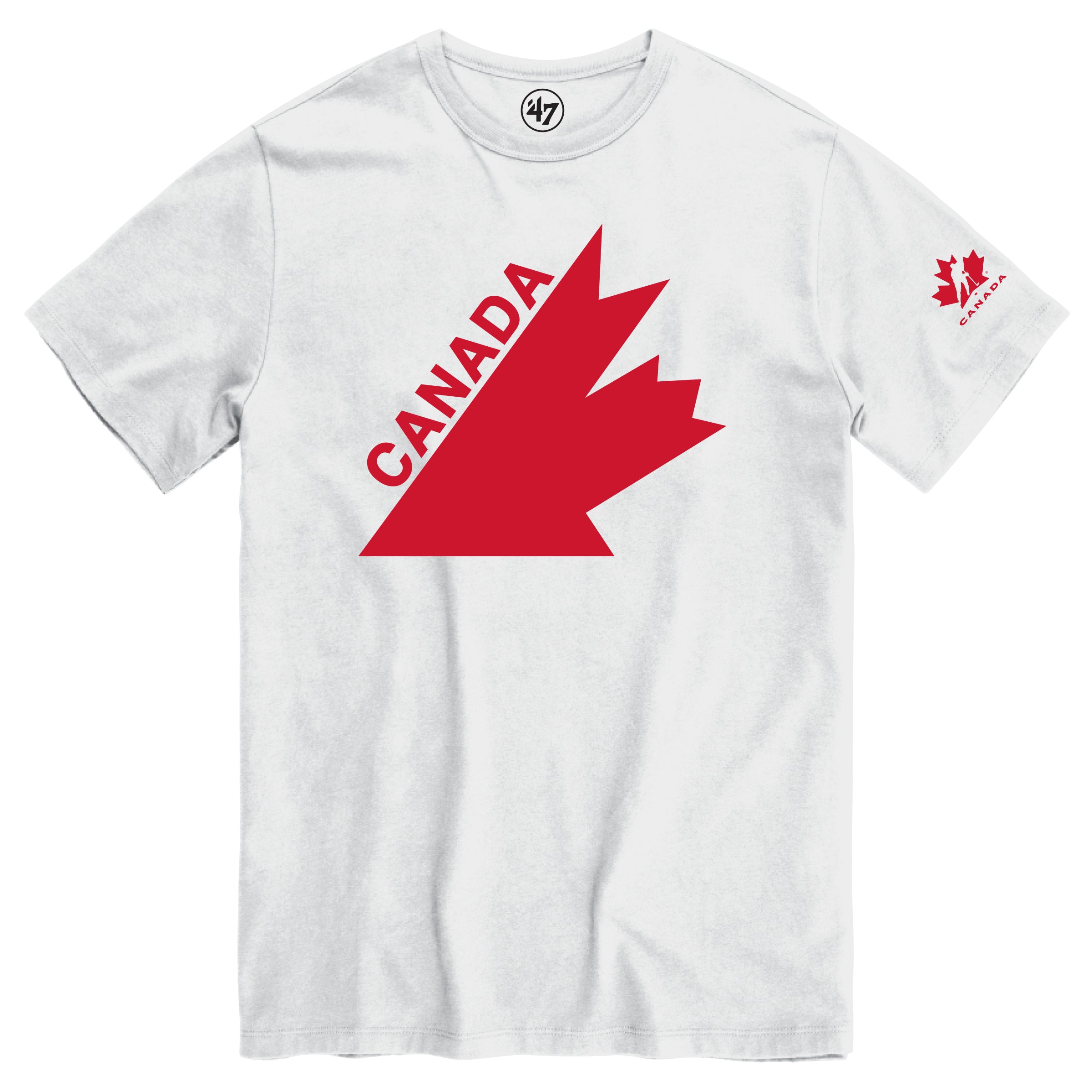 Hockey Canada Hockey IIHF 47 Brand Men's White 1976 Logo Imprint Fan T-Shirt
