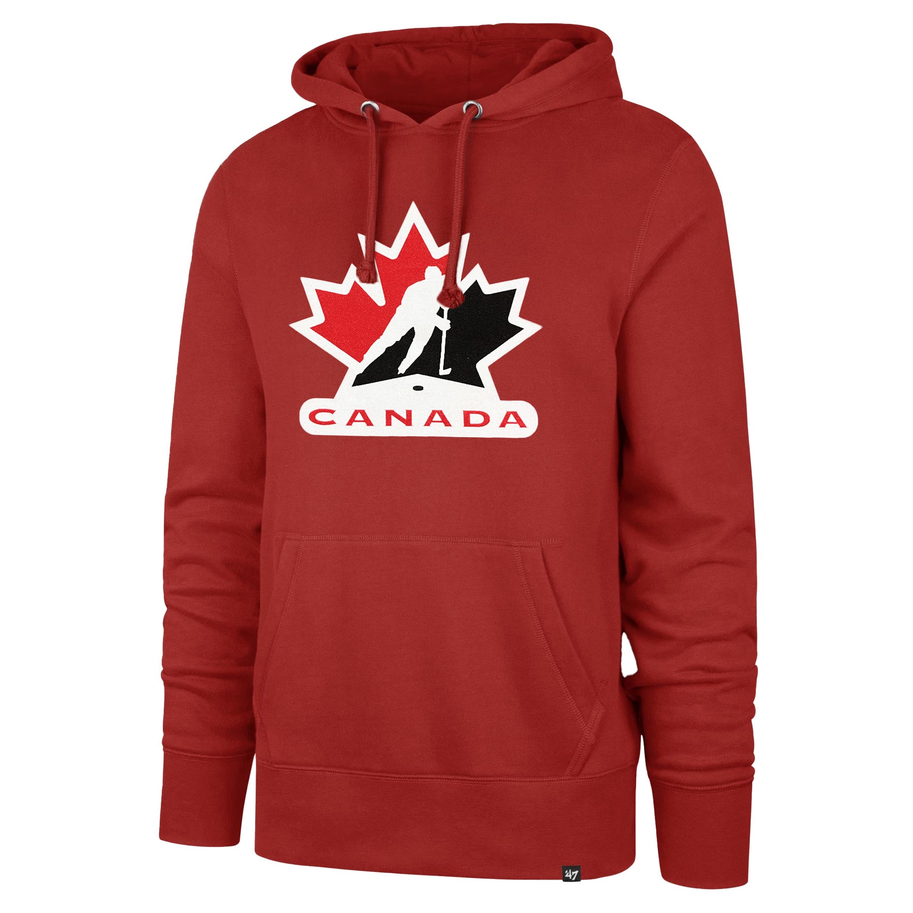 Sweat à capuche rouge à imprimé tête de mort pour homme de la marque IIHF 47 de Hockey Canada