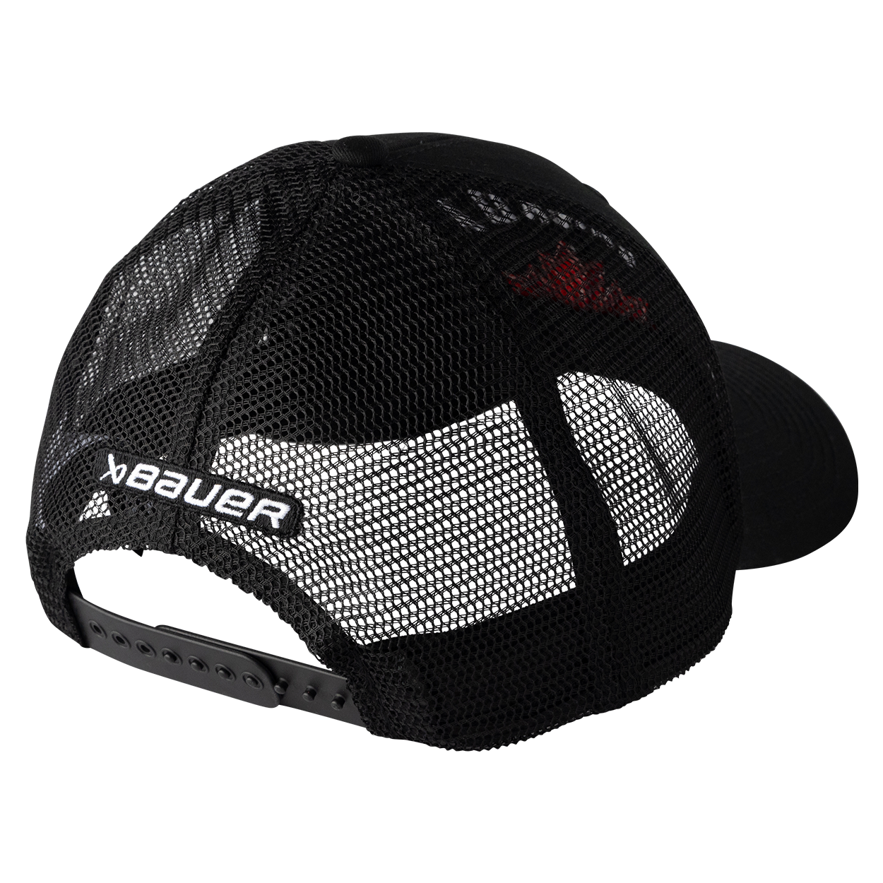 Hockey Canada IIHF Bauer Men's Black Trucker Snapback