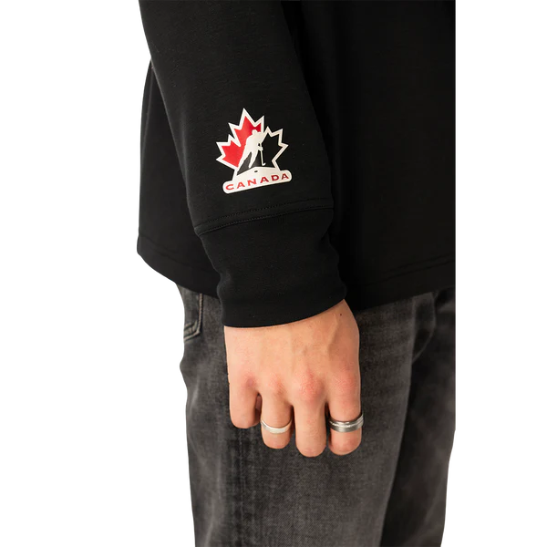 Hockey Canada IIHF Bauer Men's Black Premium Pullover Hoodie