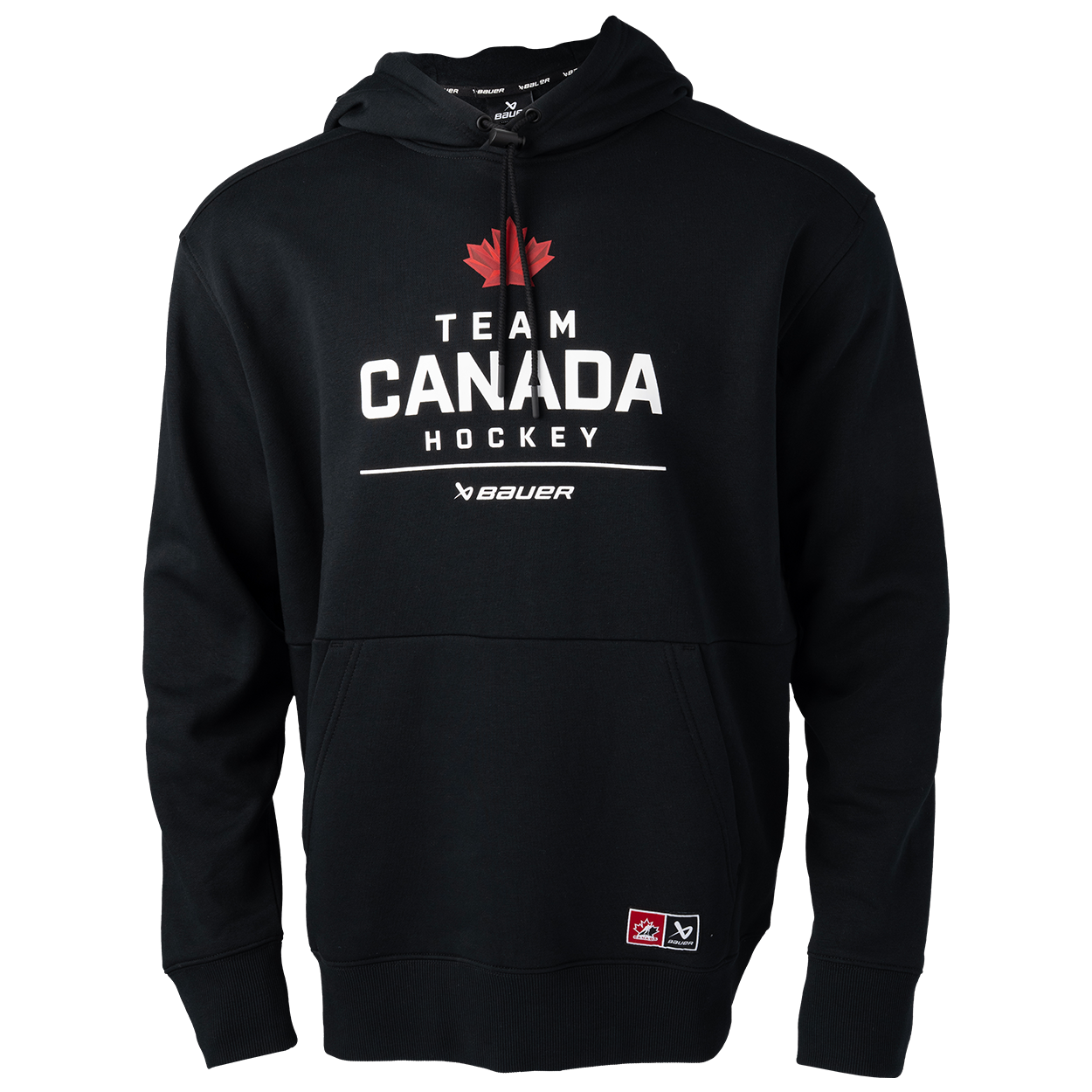 Hockey Canada IIHF Bauer Men's Black Stacked Pullover Hoodie