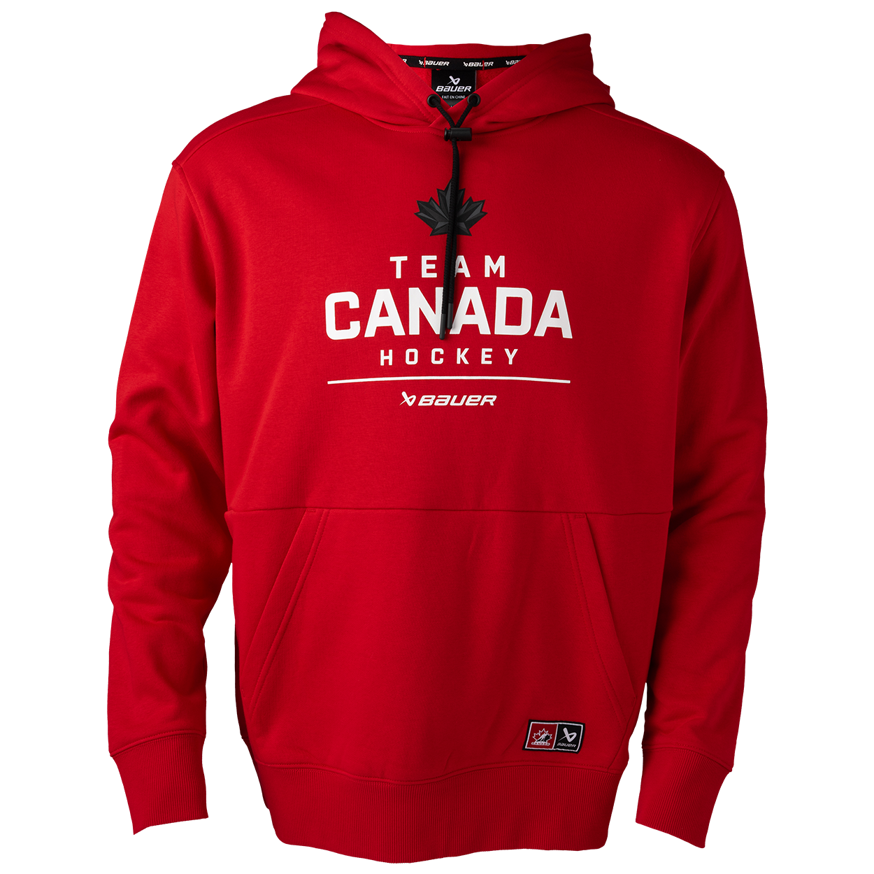 Hockey Canada IIHF Bauer Men's Red Stacked Pullover Hoodie