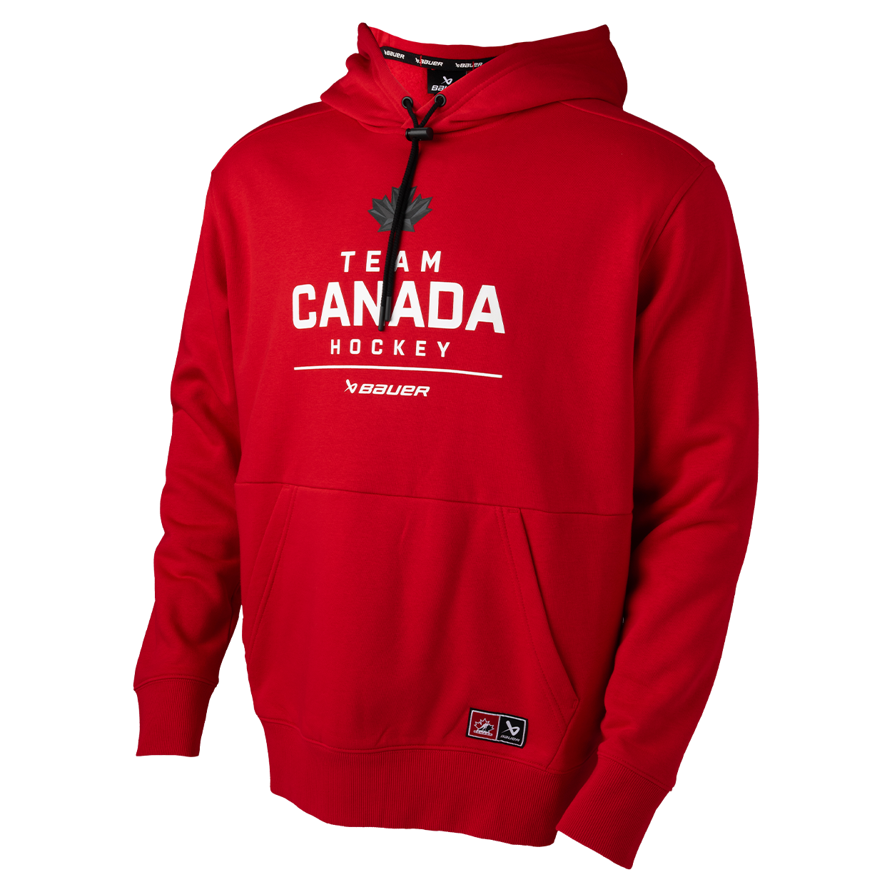 Hockey Canada IIHF Bauer Men's Red Stacked Pullover Hoodie