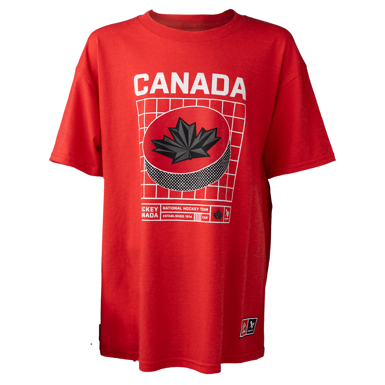 Hockey Canada IIHF Bauer Youth Red Puck T-Shirt