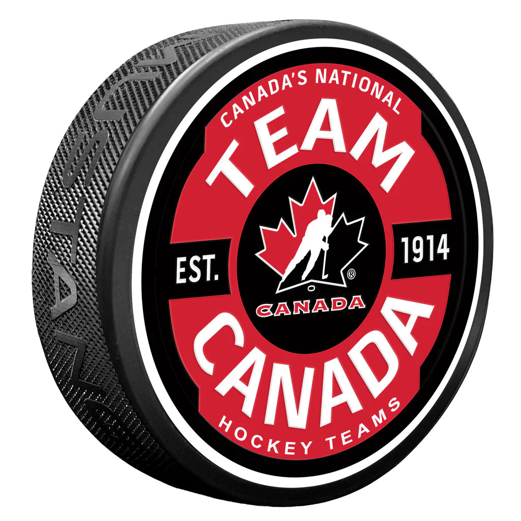 Hockey Canada IIHF Gear Design Textured Hockey Puck