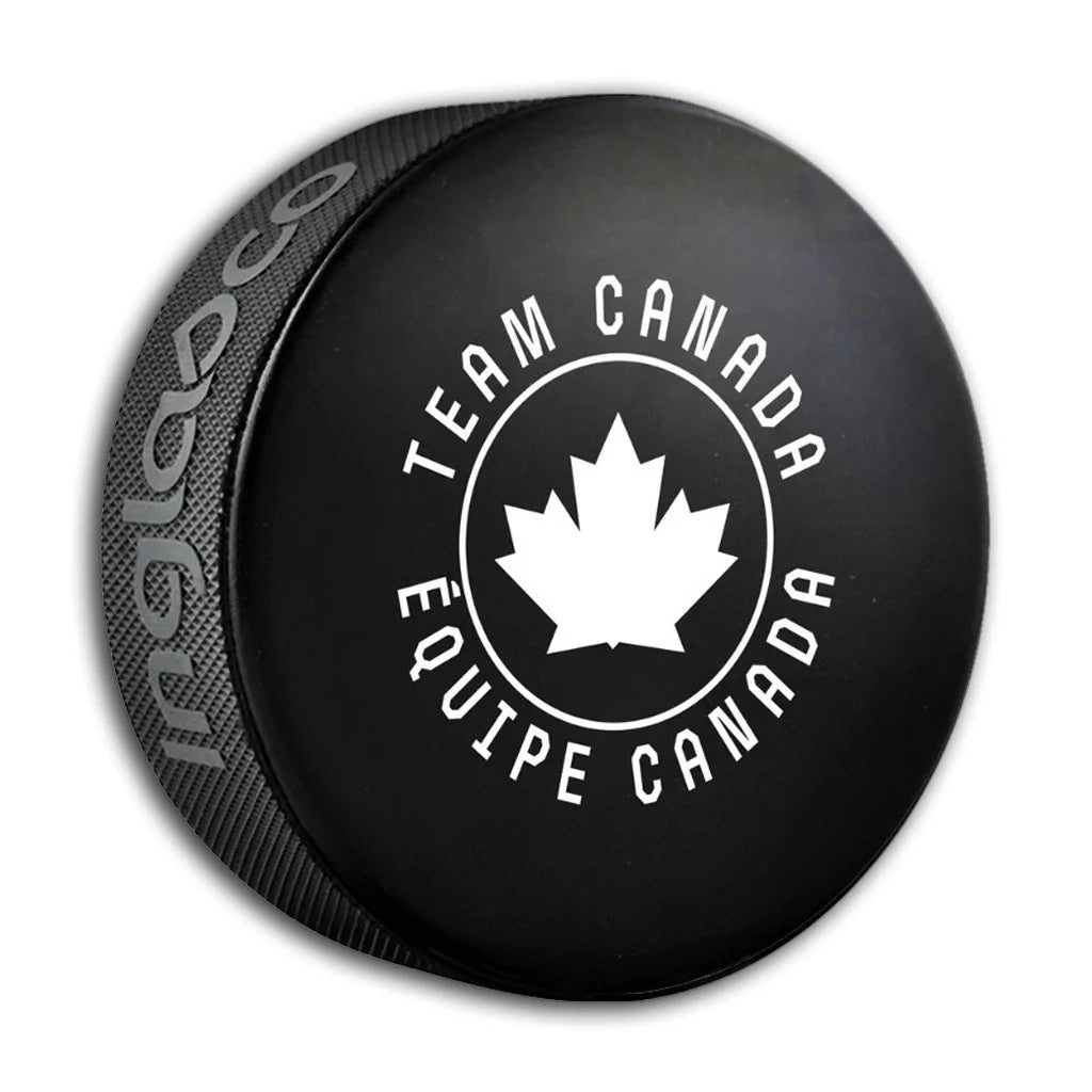 Hockey Canada IIHF Inglasco 2026 Winter Olympics Home Uniform Hockey Puck