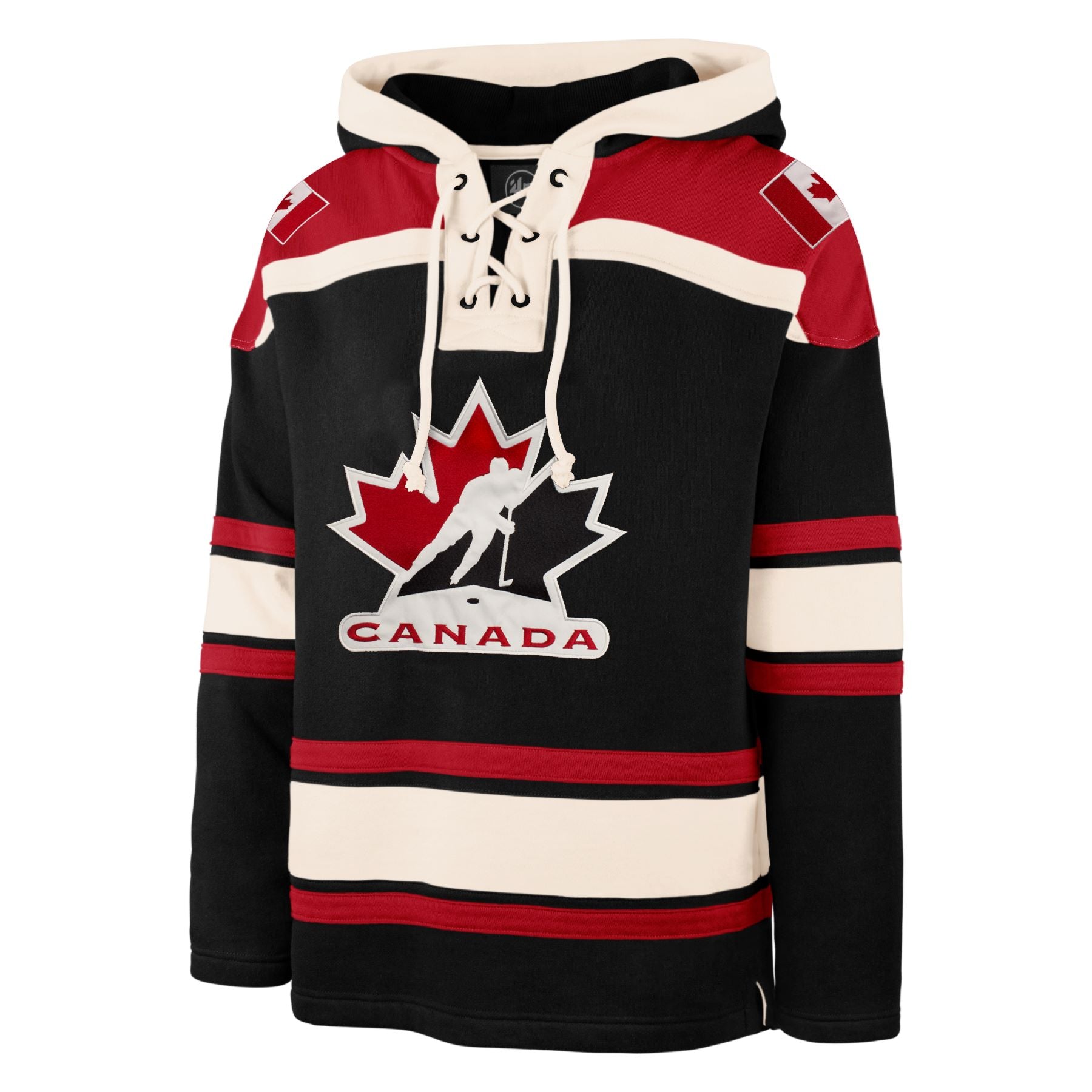 Hockey Canada IIHF 47 Brand Men's Red Heavyweight Lacer Hoodie