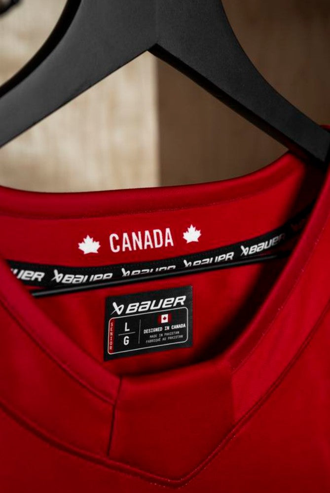 Maillot réplique rouge 2026 de Hockey Canada IIHF Bauer pour hommes