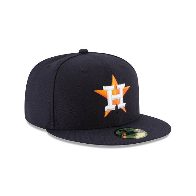 Casquette ajustée sur le terrain des Houston Astros MLB New Era pour hommes, bleu marine 59Fifty Authentic Collection