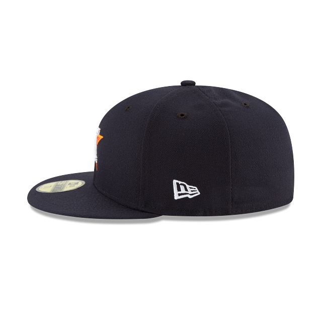 Casquette ajustée sur le terrain des Houston Astros MLB New Era pour hommes, bleu marine 59Fifty Authentic Collection