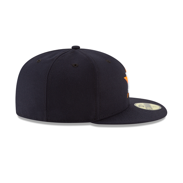 Casquette ajustée sur le terrain des Houston Astros MLB New Era pour hommes, bleu marine 59Fifty Authentic Collection