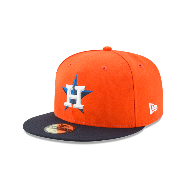 Houston Astros MLB New Era Men's Orange/Navy 59Fifty Authentic Collection Alternate Fitted Hat