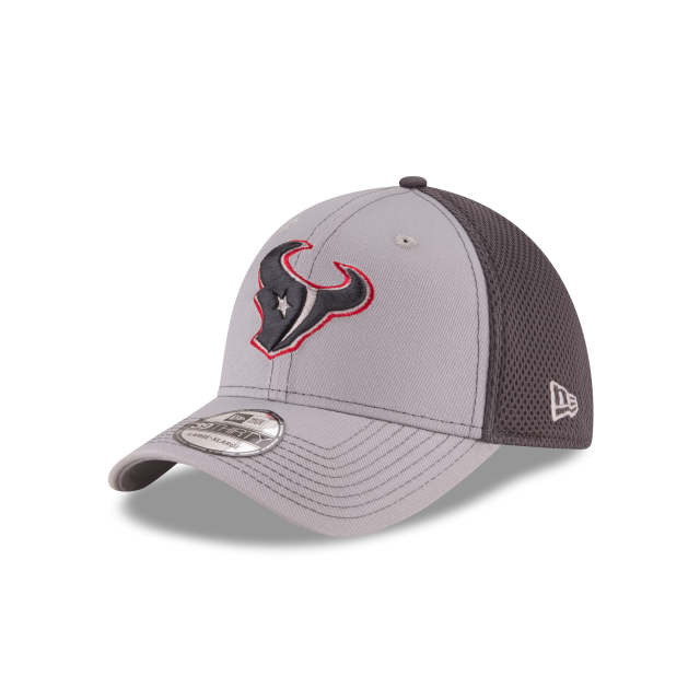 Houston Texans NFL New Era Men's Grey 39Thirty Grayed Out Neo 2 Stretch Fit Hat