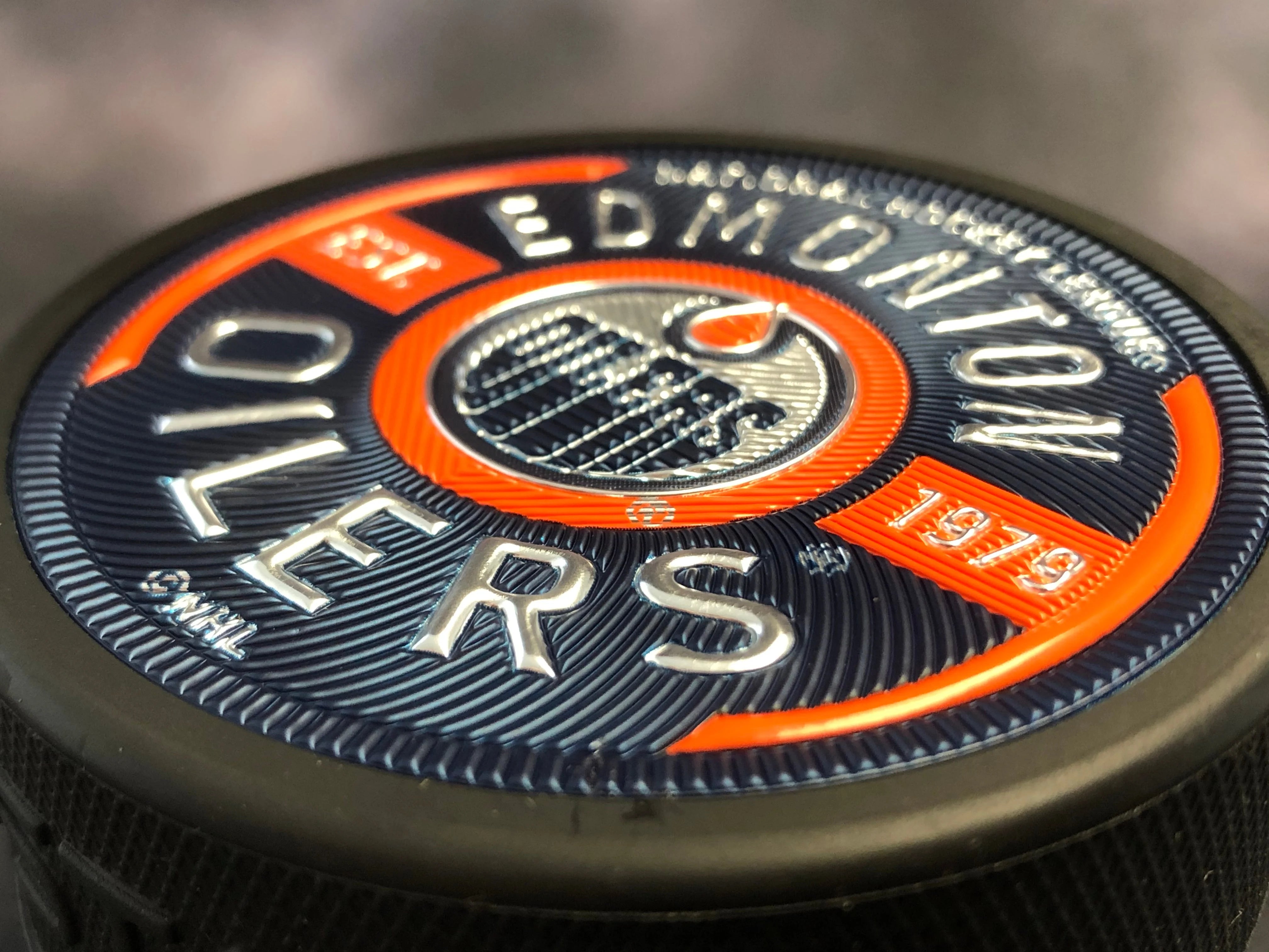 Edmonton Oilers NHL Gear Trimflexx Hockey Puck