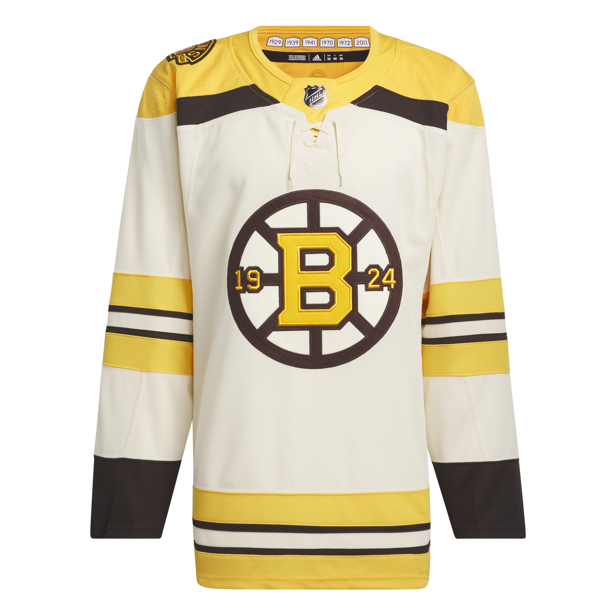 Boston Bruins NHL Adidas Men's Beige Primegreen Alternate Authentic Pro Jersey