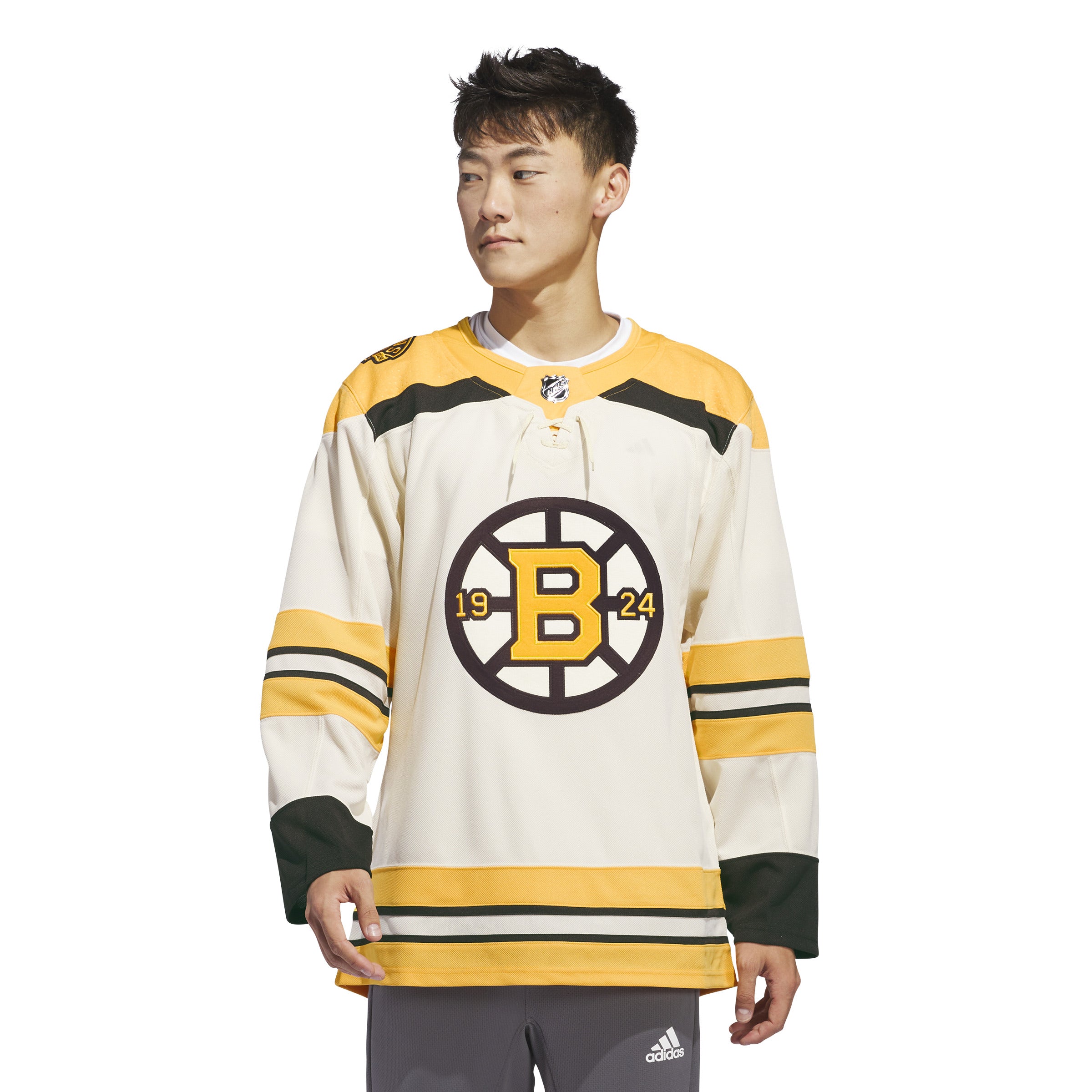 Maillot Pro authentique beige Primegreen Alternate des Bruins de Boston LNH Adidas pour hommes