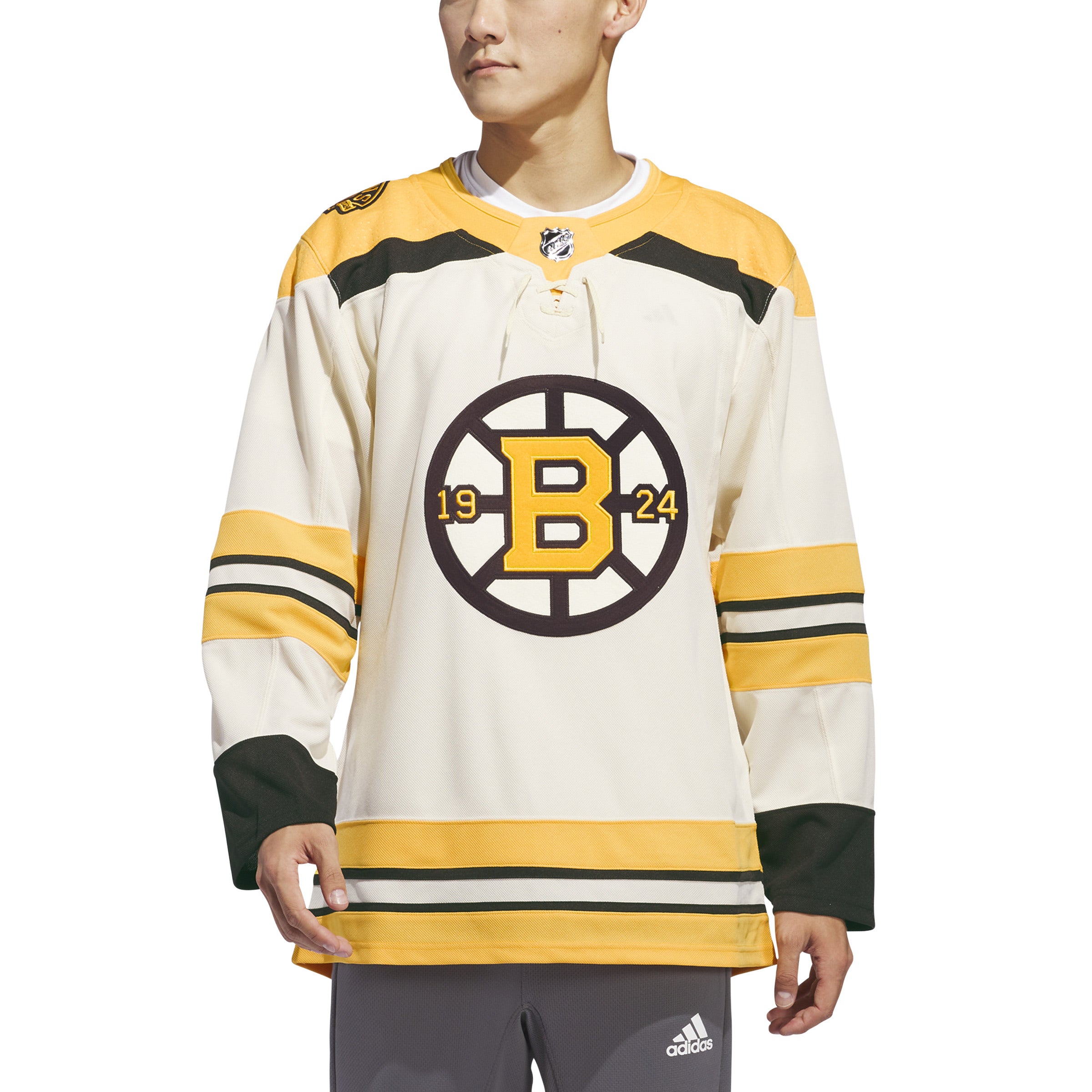 Maillot Pro authentique beige Primegreen Alternate des Bruins de Boston LNH Adidas pour hommes