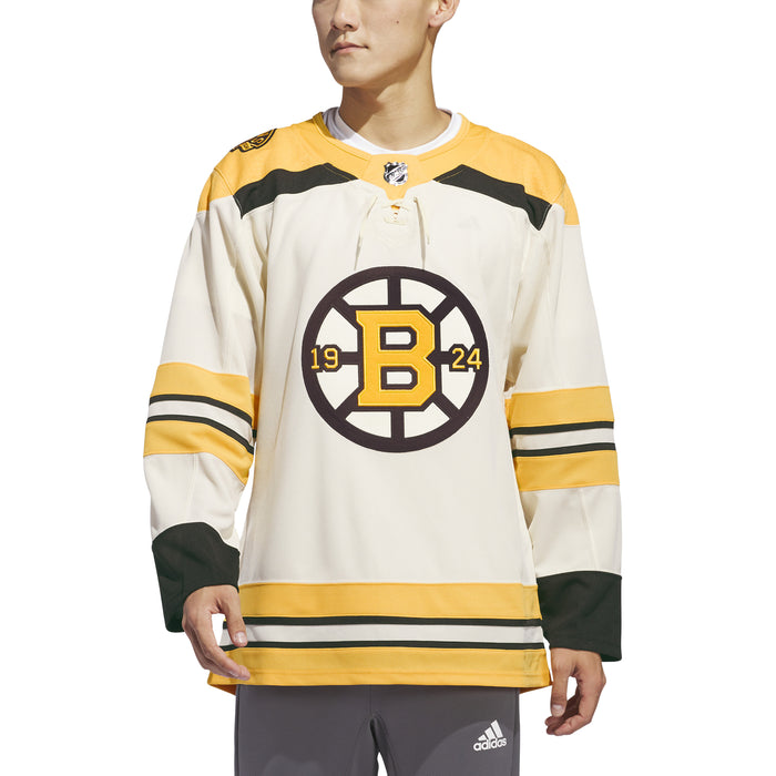 Boston Bruins NHL Adidas Men's Beige Primegreen Alternate Authentic Pro Jersey