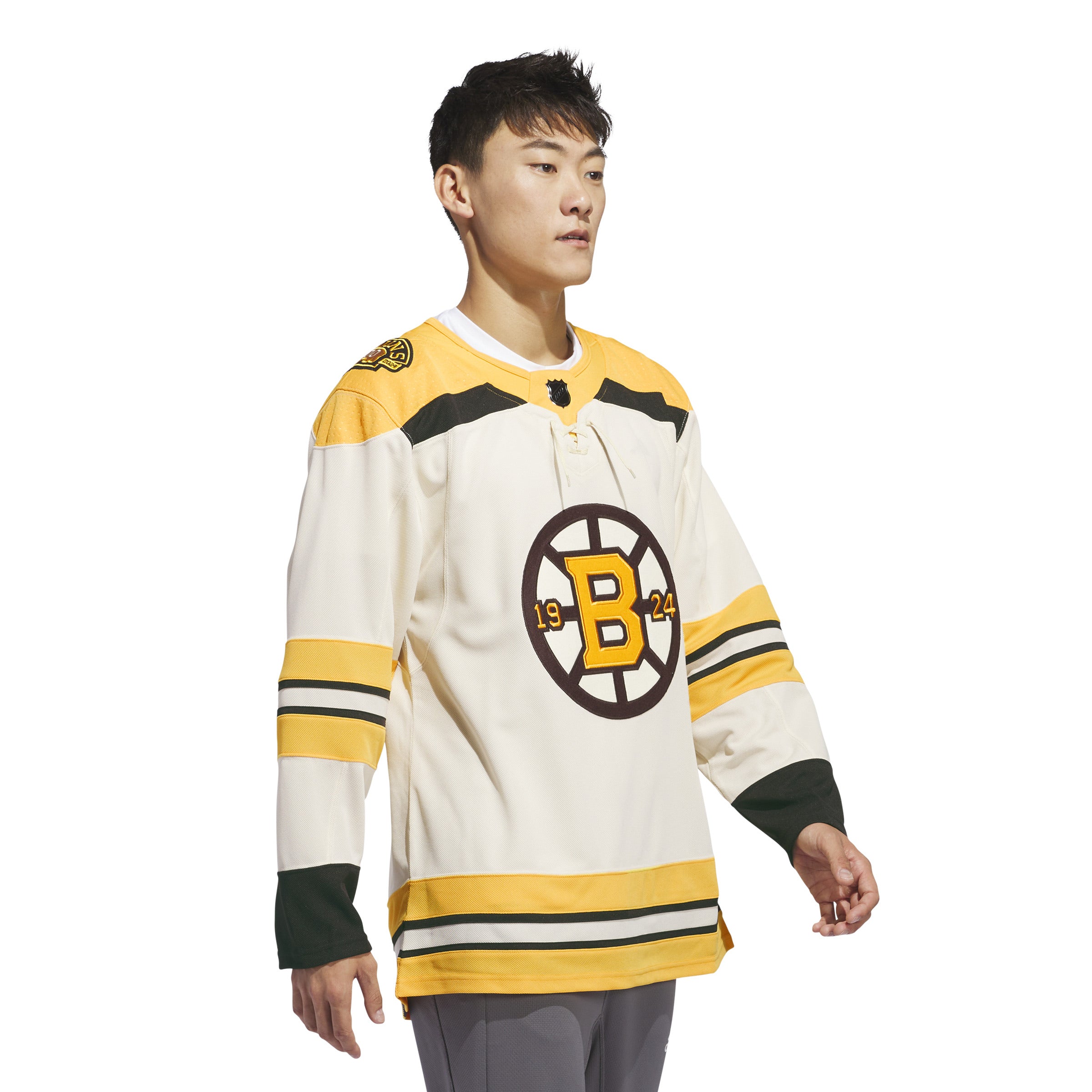 Maillot Pro authentique beige Primegreen Alternate des Bruins de Boston LNH Adidas pour hommes