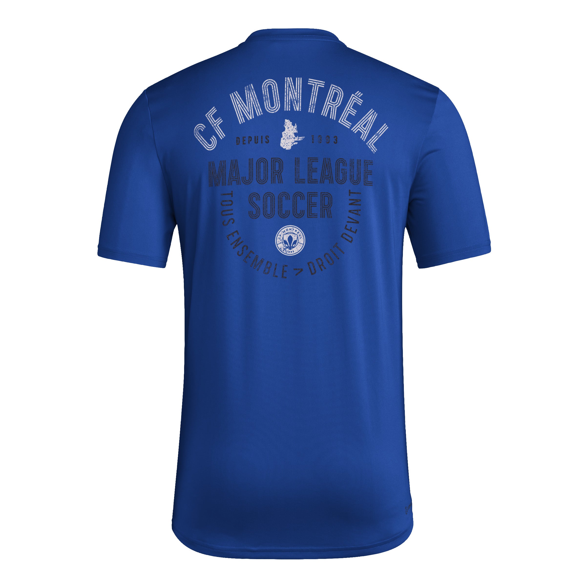 CF Montreal MLS Adidas Men's Royal Blue Pre-Game T-Shirt