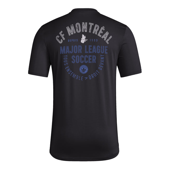 CF Montreal MLS Adidas Men's Black Pre-Game T-Shirt