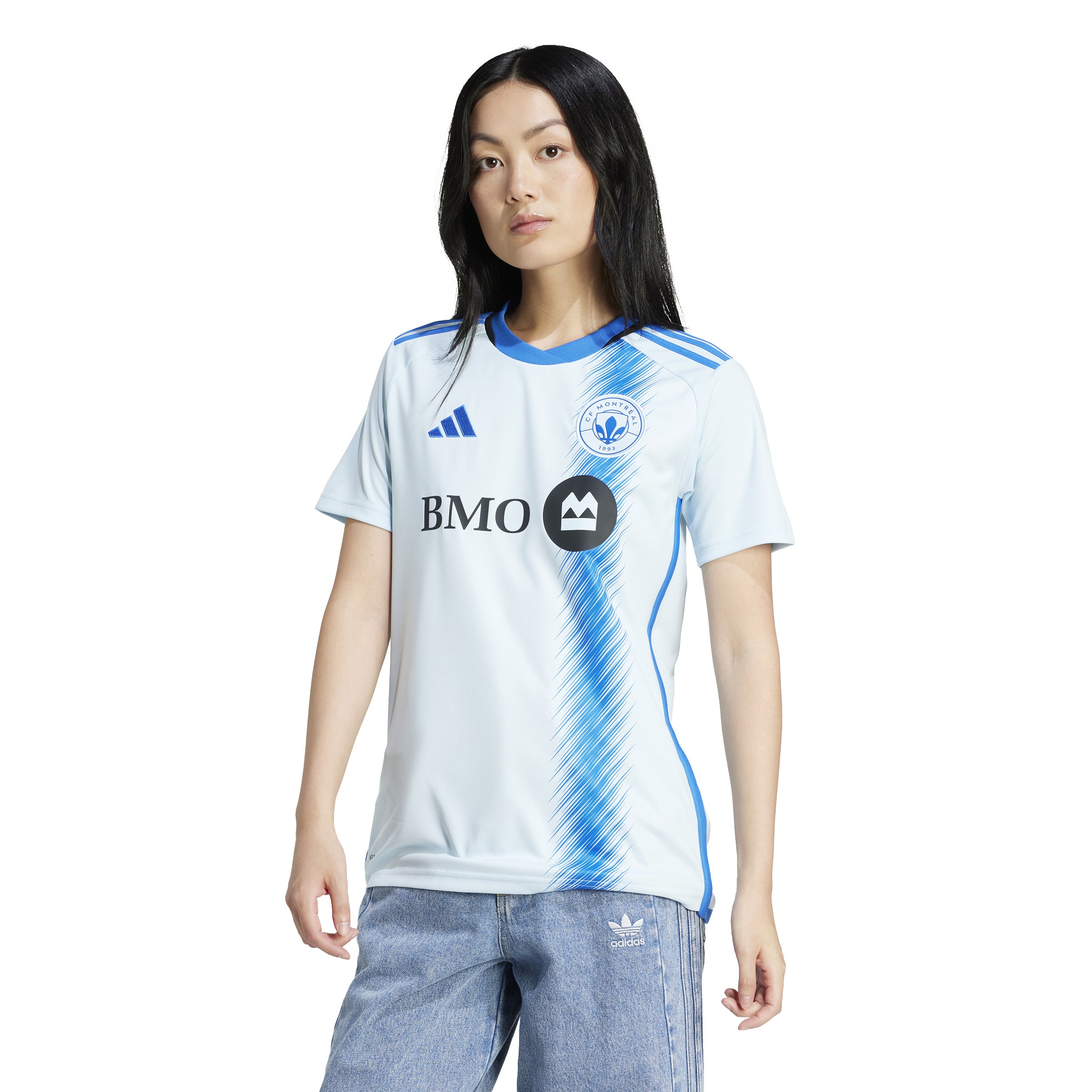 Maillot a l'étranger réplique bleu clair 2024 CF Montréal MLS Adidas pour femme