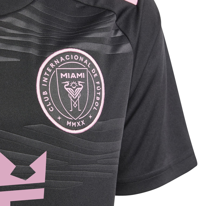 Inter Miami FC 2024 MLS Adidas Youth Black Away Replica Jersey