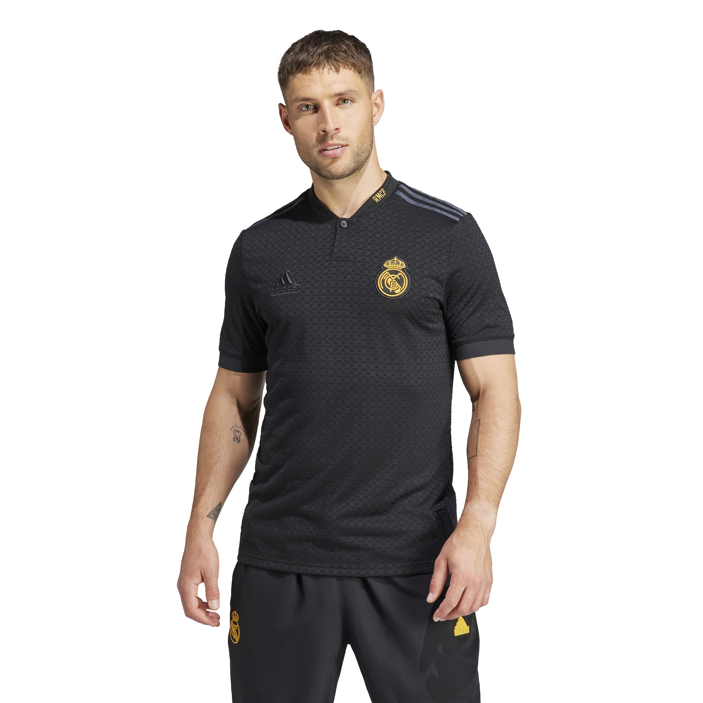 Real Madrid La Liga Adidas Maillot de style de vie troisième noir 2023-24 pour homme