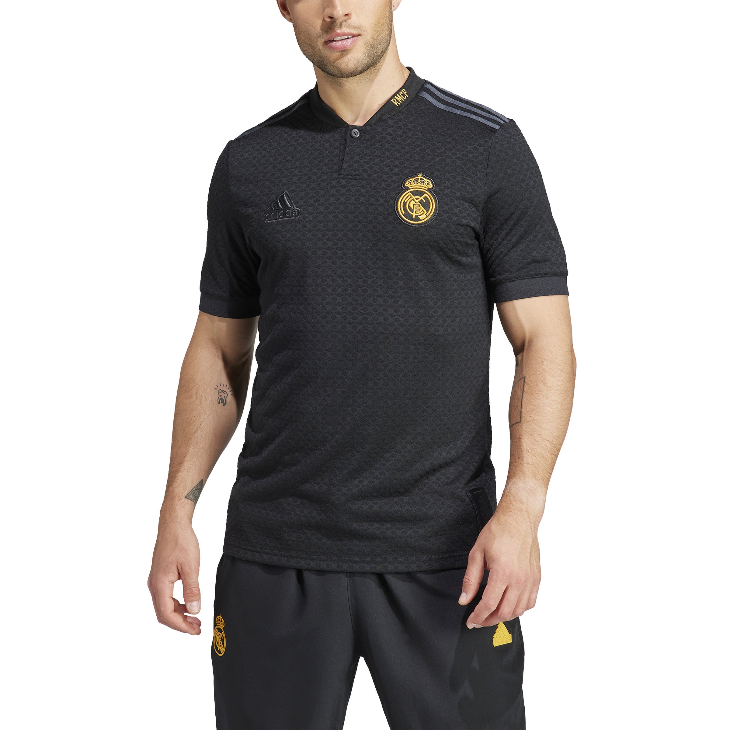 Real Madrid La Liga Adidas Maillot de style de vie troisième noir 2023-24 pour homme