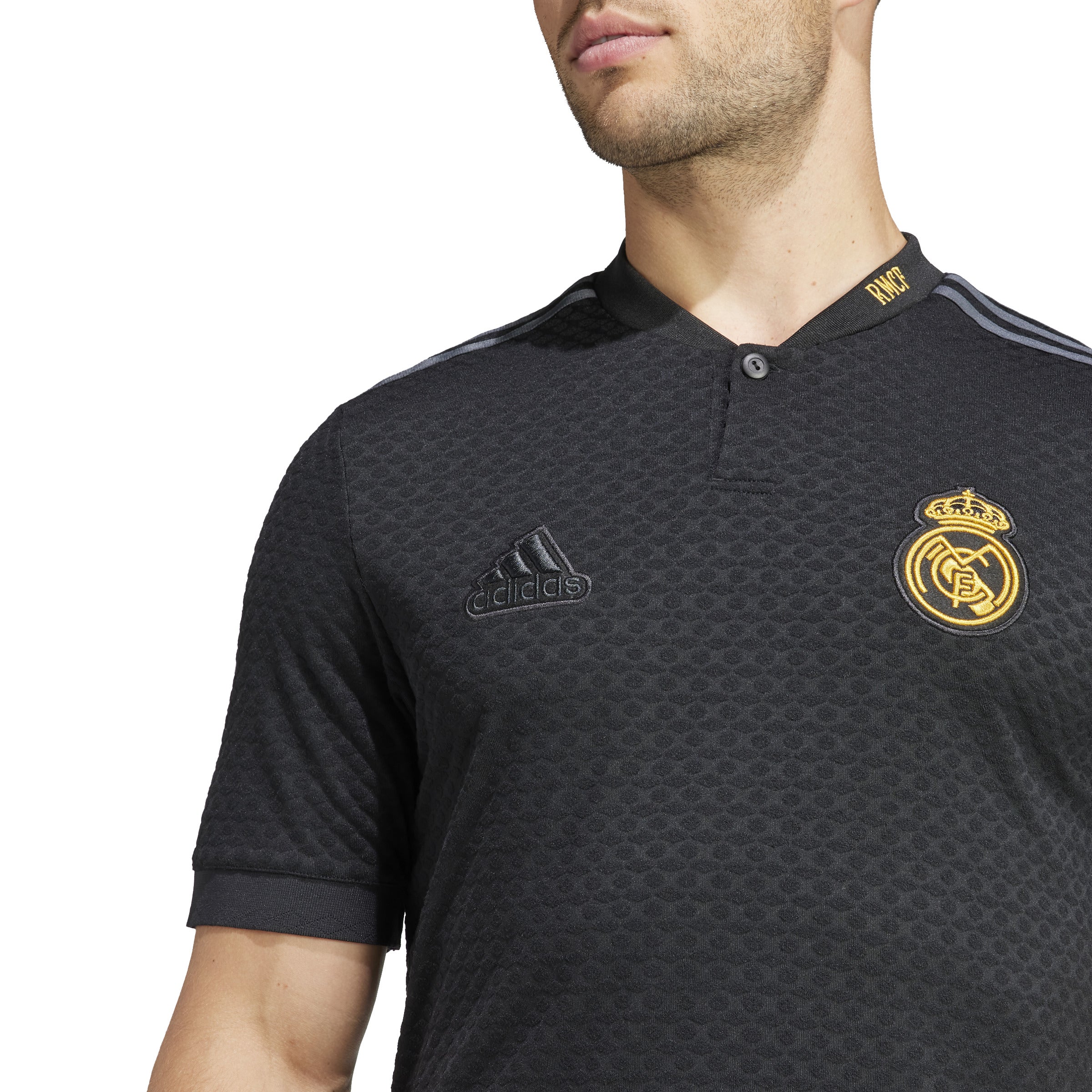 Real Madrid La Liga Adidas Maillot de style de vie troisième noir 2023-24 pour homme