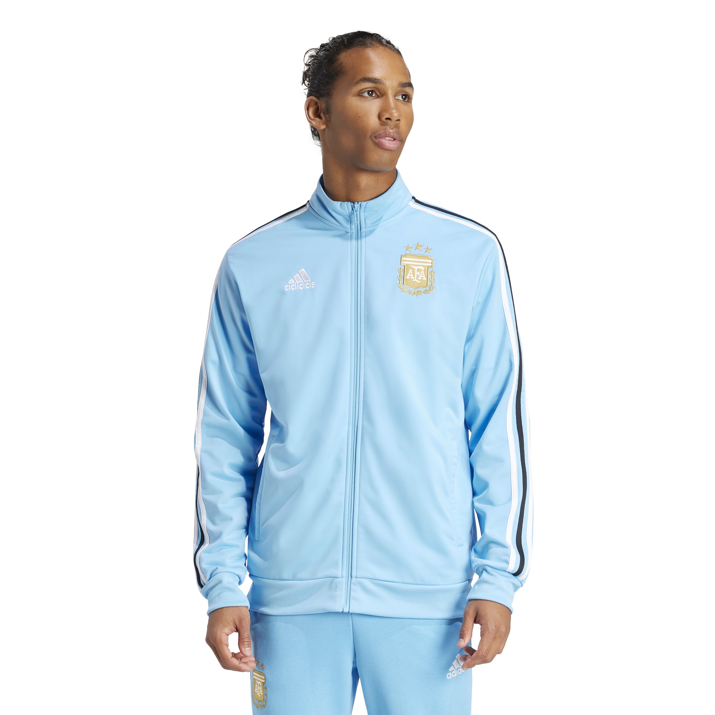 Argentine FIFA Adidas Veste de survêtement DNA bleu clair pour homme