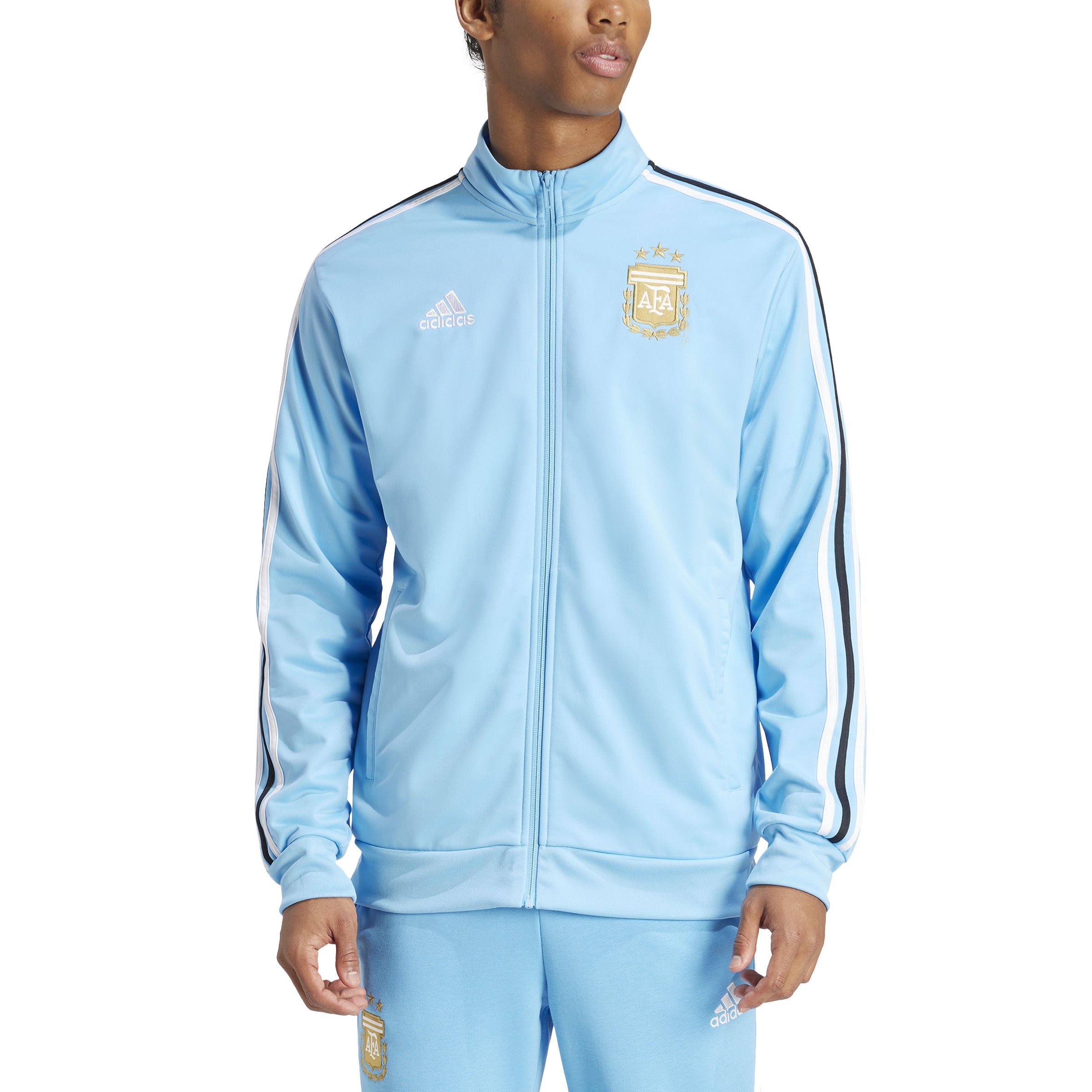 Argentine FIFA Adidas Veste de survêtement DNA bleu clair pour homme