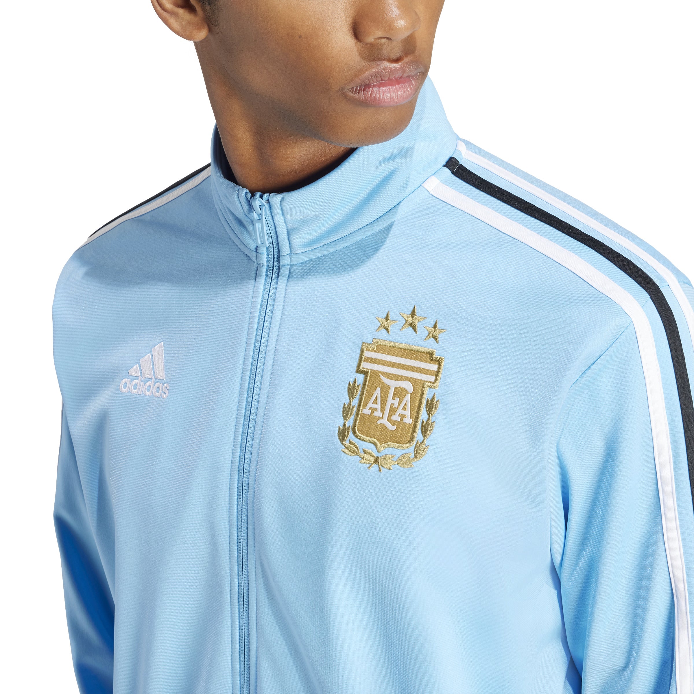 Argentine FIFA Adidas Veste de survêtement DNA bleu clair pour homme