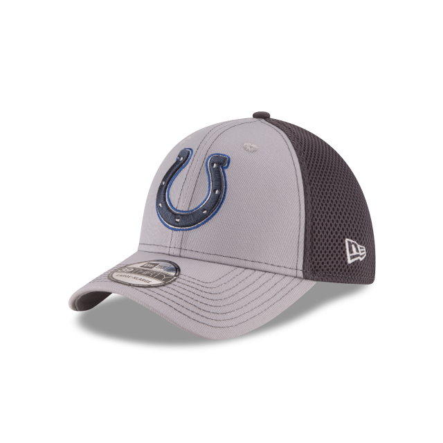 Indianapolis Colts NFL New Era Casquette extensible grise 39Thirty Greyed Out Neo 2 pour hommes