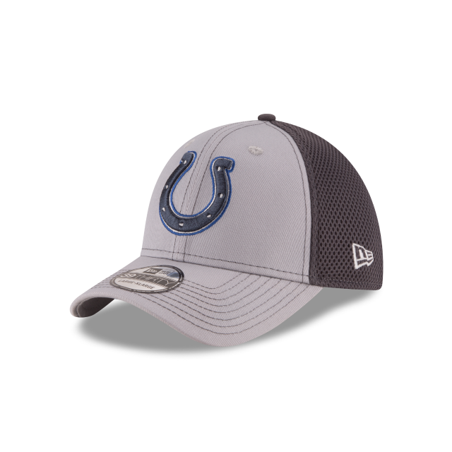 Indianapolis Colts NFL New Era Men's Grey 39Thirty Grayed Out Neo 2 Stretch Fit Hat