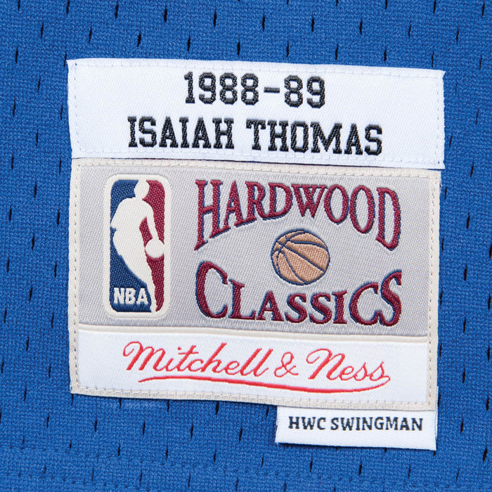 Isiah Thomas Detroit Pistons NBA Mitchell & Ness Men's Royal Blue 1988-89 Hardwood Classics Swingman Jersey