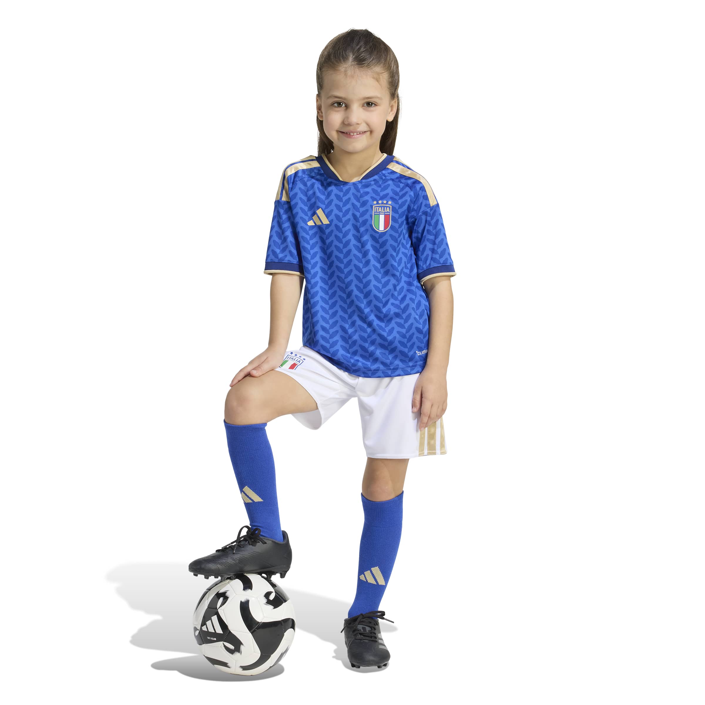 Italy National Team FIFA Adidas Kids Blue 2025/26 Replica Home Jersey