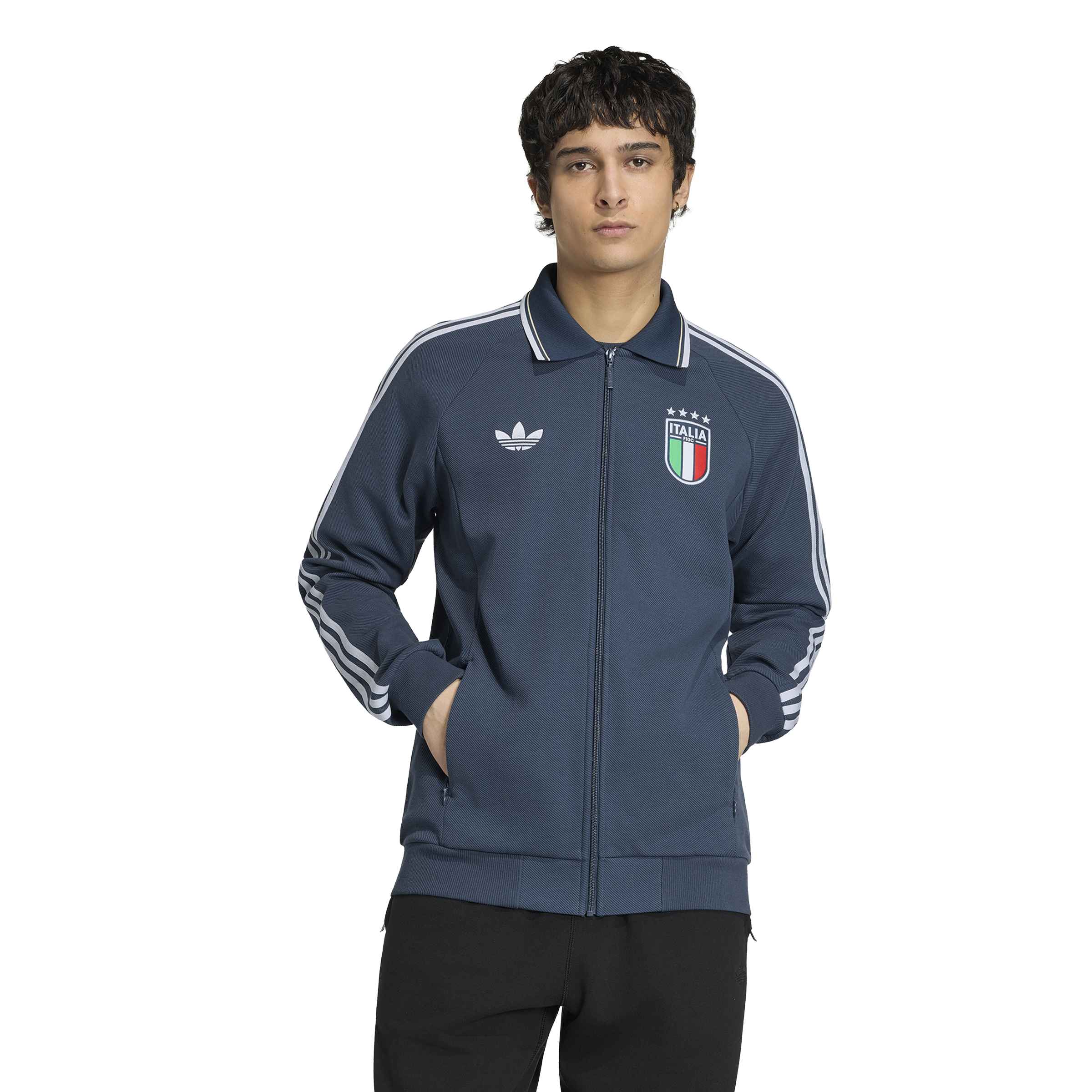 Italy National Team FIFA Adidas Men's Blue Anthem Jacket