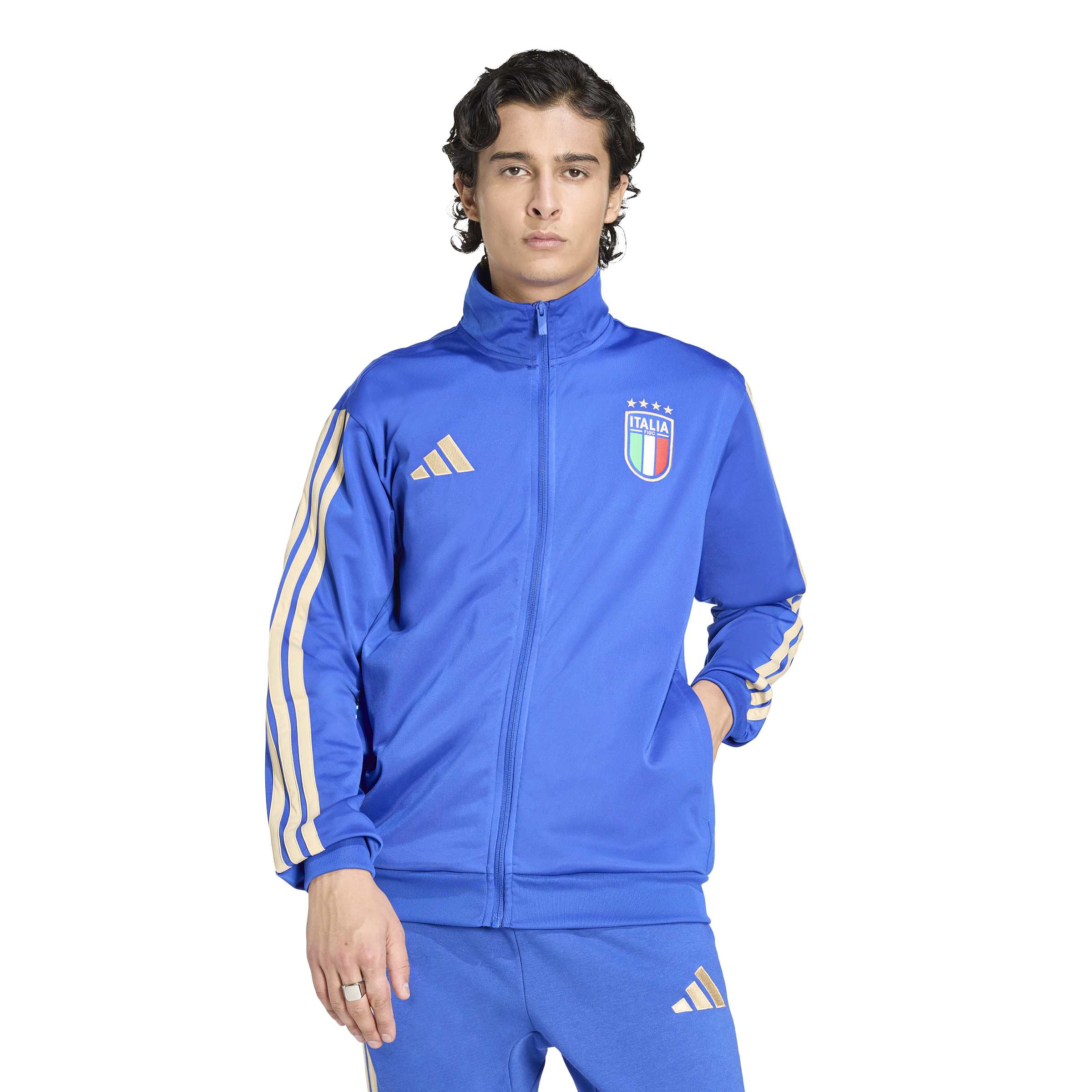 Italy National Team FIFA Adidas Men's Blue DNA Track Top Jacket