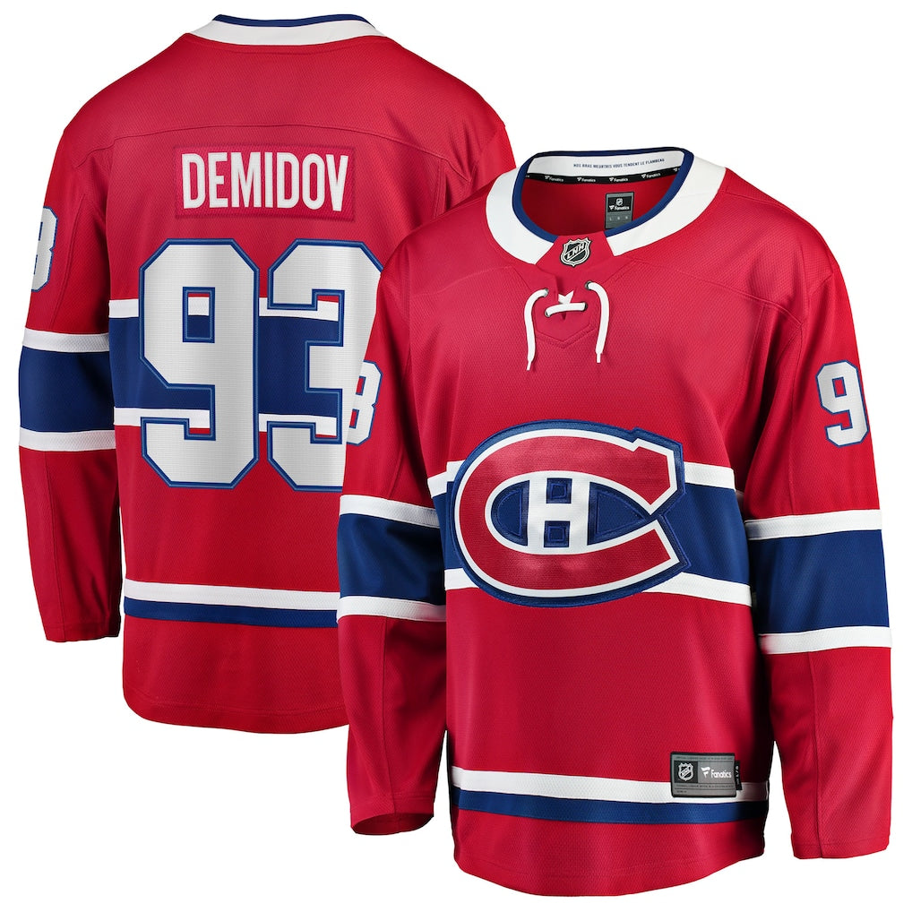 Ivan Demidov Montreal Canadiens NHL Fanatics Branded Men's Red Breakaway Jersey