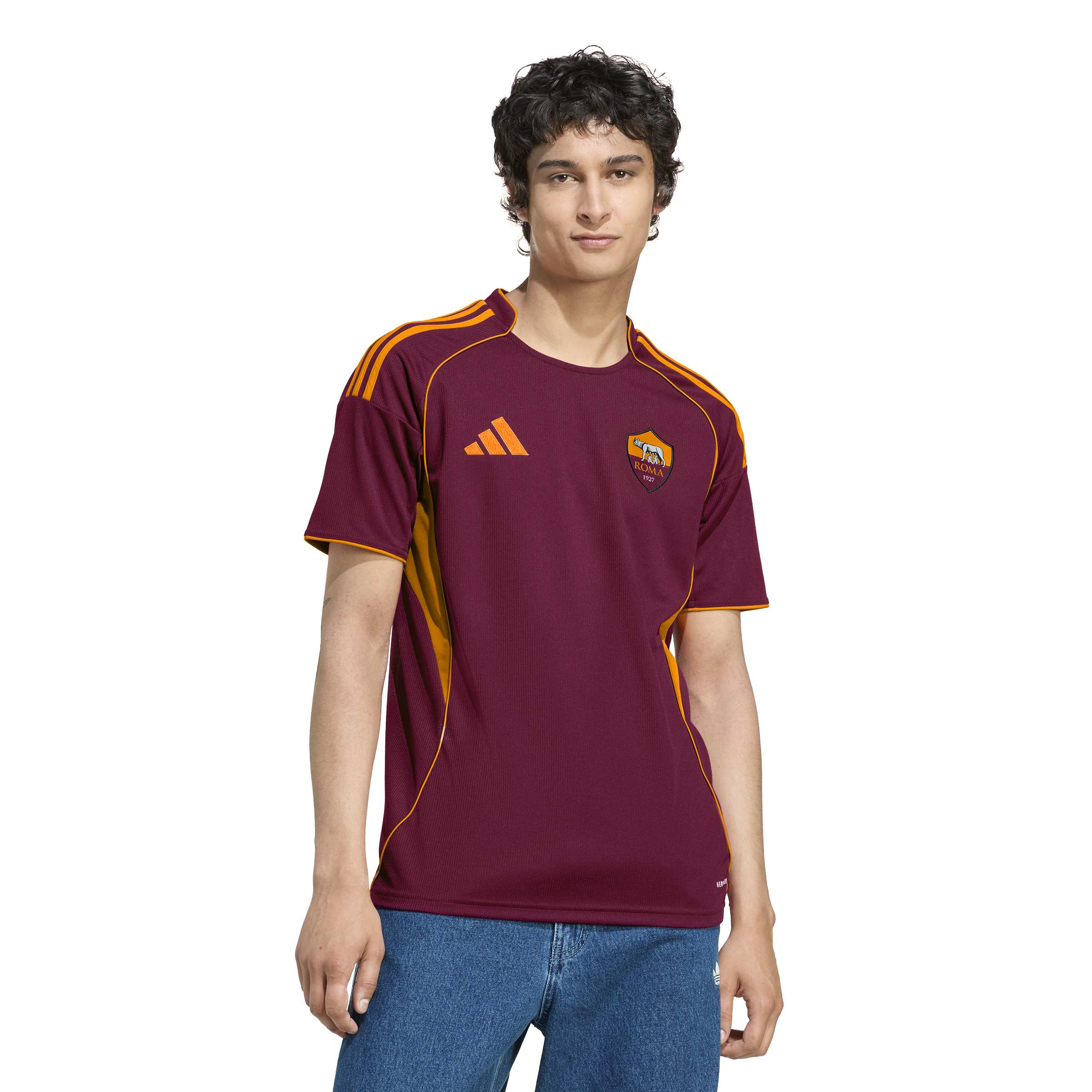 AS Roma Serie A Adidas Men's Burgundy 2025/26 Replica Home Jersey